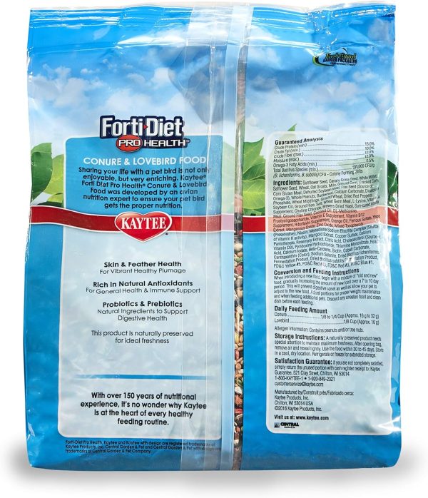 Kaytee Forti-Diet Pro Health Pet Conure & Lovebird Food, 4 lb - Image 2