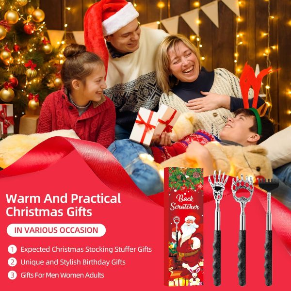 Back Scratcher Extendable Christmas Gifts Stocking Stuffer for Men Women Dad Adults Teens Funny Telescoping Manual Back Massage Cool Gadget Tool for Back in Christmas Gifts Box - Image 7