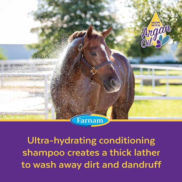 Farnam Vetrolin Bath Ultra-Hydrating Shampoo for Horses and Dogs 64 Ounces,Green - Image 3