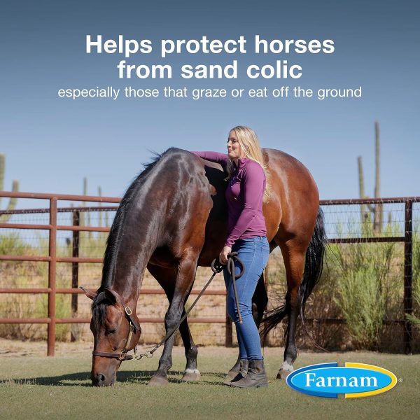 Farnam Sand Clear for Horses Natural Psyllium Crumbles, Veterinarian recommended to support the removal of sand & dirt from the ventral colon, 3 lbs., 9 scoops - Image 2