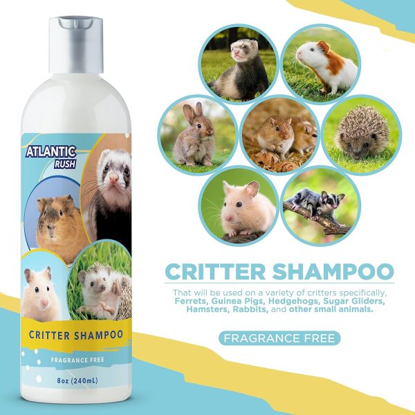 Critter Shampoo for Small Pets - 8oz Small Animal Fragrance Free Shampoo - Pet Shampoo for Small Critters Including Ferrets, Guinea Pigs, Rabbits, Hedgehogs, Hamsters & Sugar Gliders - Image 5