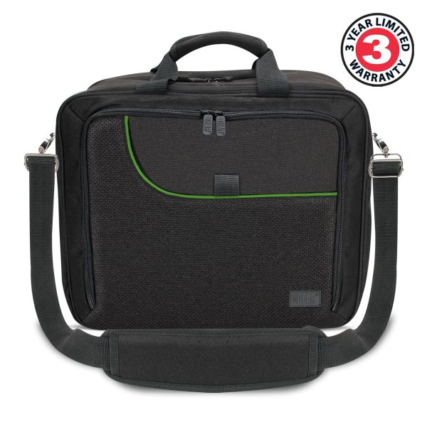 USA GEAR Console Carrying Case - Xbox Travel Bag Compatible with Xbox One and Xbox Series S with Water Resistant Exterior and Accessory Storage for Xbox Controllers, Cables, Gaming Headsets - Green - Image 8