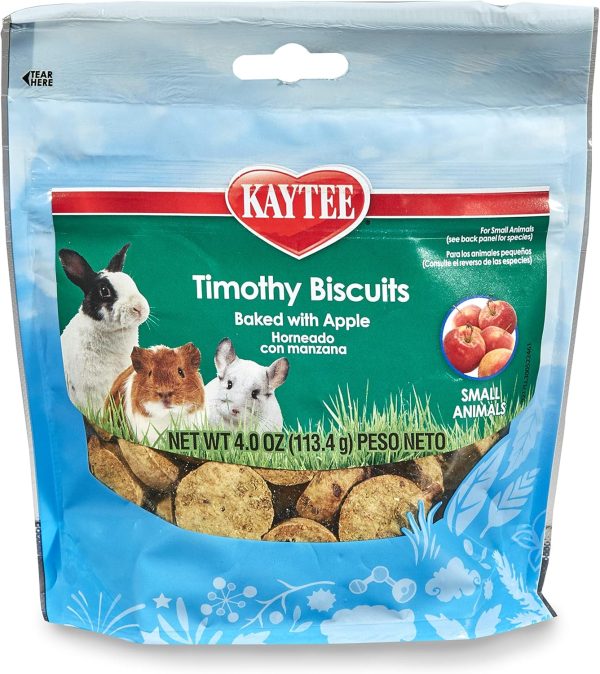 Kaytee Timothy Biscuits Baked Treat for Pet Guinea Pigs, Rabbits & Other Small Animals, Apple, 4 oz - Image 7