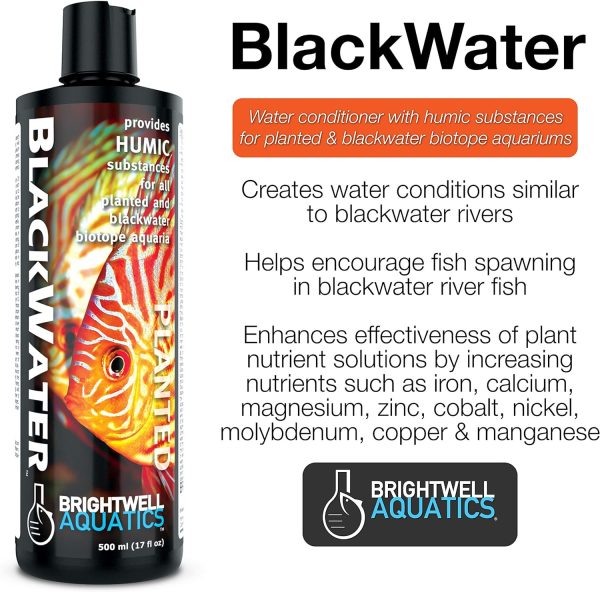 Brightwell Aquatics Blackwater - Liquid Humic Substance Conditioner for Planted and Freshwater Biotope Aquariums,500-ml - Image 2