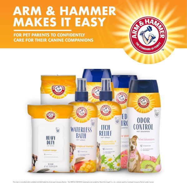 Arm & Hammer Dog Grooming Wipes - Natural Deodorizing Pet Wipe with Coconut - Travel Essential & Supplies for Dogs - Dog Whole Body & Face Cleaning - Odor Eliminator with Baking Soda Power - 100 Count - Image 6