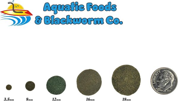 Aquatic Foods Inc. 12mm 1/2" Sinking Wafers of Algae & Spirulina Ideal for Plecos, Bottom Fish, Catfish, Shrimp, Snails, Crayfish, All Herbivorous & Omnivorous Tropical Fish...AFI Wafers..1-lb - Image 2