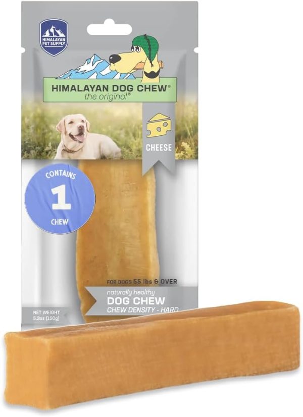 Himalayan Dog Chew Original Yak Cheese Dog Chew, 1 X-Large Stick, 5.3 oz, Gluten Free, Healthy Dog Treats, Grain & Lactose Free 100% Natural, Long Lasting Dog Chews for Dogs Over 55 lbs