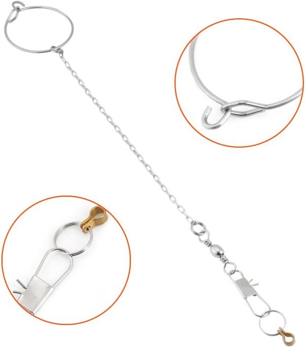 Bird Anklet Chain, Parrot Foot Ring Stainless Steel Bird Leash Parrot Opening Activity Ring Bird Stand Anklet Pet Bird Supplies for Nyasa Lovebird Cockatiel - Image 4