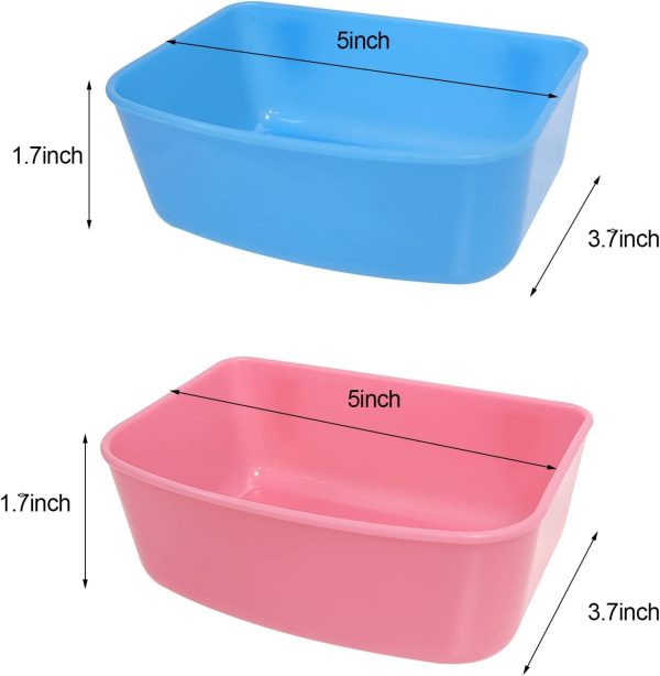 6 Pack Feeder (Blue, Pink), Hanging Feeder,Food and Water Container, Bath Water Bowl Universal for Birds Hamsters Mice Rats Rabbit Guinea Pig Small Pets - Image 5