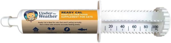 Under The Weather Pet | Ready Cal for Cats 100cc | High Calorie Supplement | Cat Weight Gainer and High Calorie Booster | 10 Vitamins, 7 Minerals & Omega Fatty Acids (for Cats 100cc)