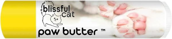 The Blissful Cat Paw Butter, Moisturizer for Dry Paw Pads, Softens and Protects a Rough Paw, Versatile, Lick-Safe Cat Paw Balm, 0.15 oz.