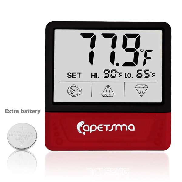 Fish Tank Thermometer, Touch Screen Digital Aquarium Thermometer with LCD Display, Stick-on Temperature Sensor ensures Optimum Temperature in Terrarium, for Your pet Amphibians and Reptiles… - Image 6