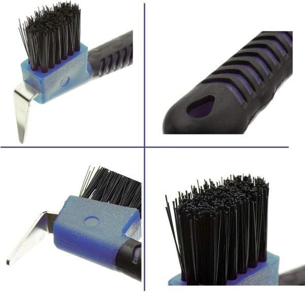 4Pcs Horse Hoof Pick Brushes, with Soft Touch Rubber Handle - Image 2