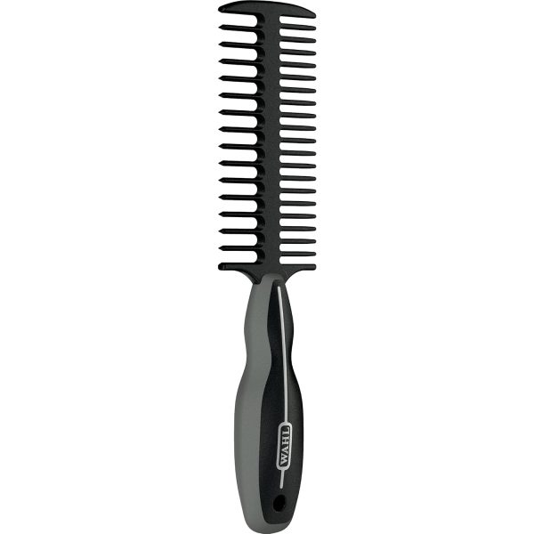 WAHL Professional Animal Mane & Tail Brush - Ergonomic Black Braiding Comb (#858708) for Equine Grooming