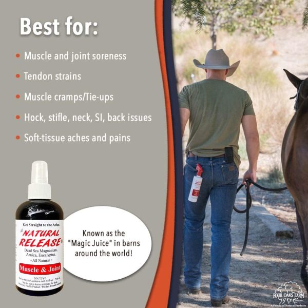 Natural Release Muscle Spray Treatment - Horse Liniment for Sore Muscles, Joint Pain, Tendon & Inflammation Relief - Easy to Use, Fast Acting, Alcohol & Menthol Free (8 oz) - Image 5