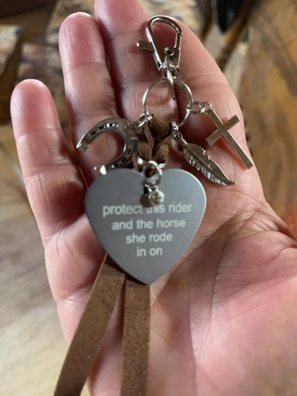 Protect This Rider And The Horse She Rode In On-Saddle Charm, Saddle Heart Charm, Horse Lovers Gift,Equestrian Riding Gift - Image 5