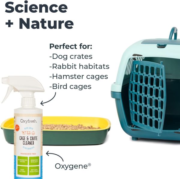 Oxyfresh Premium Crate & Cage Cleaner – Professional Dog Crate & Small Animal & Bird Cage Odor Eliminator – Quickly Cleans, Removes Poop & Deodorizes Pet Odors – Safe & Bleach Free - Image 3