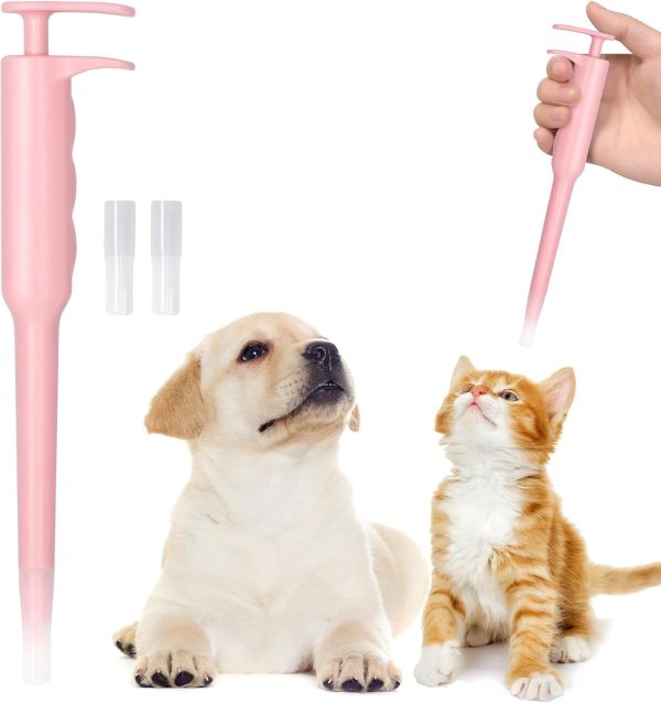 Pet Pill Dispenser, Pet Piller Gun Oral Tablet Capsule, Pet Piller Soft Tip Tablet Silicone Pusher Pill Feeder for Cats, Dogs, and Small Animals.