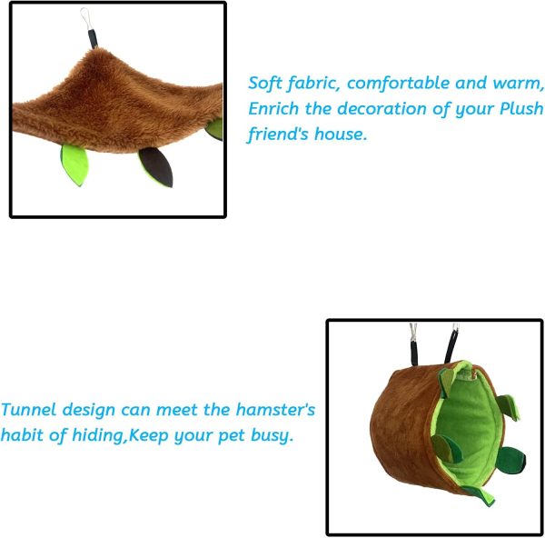 Kathson Hamster Hammock Set - Cotton Material, 11" x 7" x 7" - Ideal for Small Breeds - Image 4