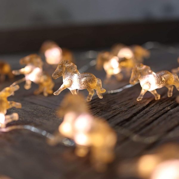 Fairy Pony String Lights Unique Decorative Lights Horse Gifts for Girls Cute Lights 20LEDs 8ft Battery Operated for Birthday Horse Lover Xmas Thanksgiving Decor - Image 3