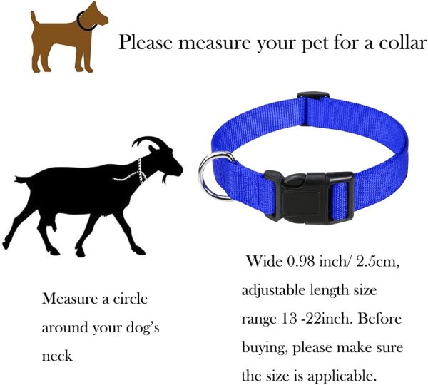 8 Pieces Goat Lead and Goat Collars Set, Nylon 11 inch Goat Lead with Reflective Strip Design and Nylon Goat Collar for Small Farm Animal Goat Cow Horse Sheep (Multicolor) - Image 4