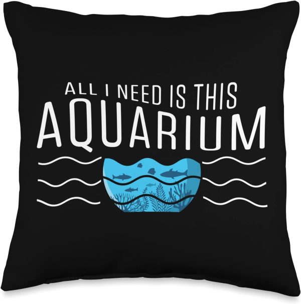 Aquarium Tank Aquaristics Fish Keeper Keeping Throw Pillow, 16x16, Multicolor