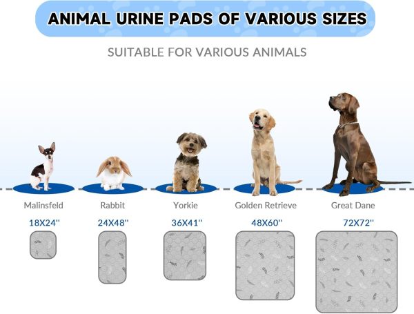 Washable Pee Pads for Dogs - 2-Pack Thick Heavy Absorbency Reusable Pee Pads Prevent Leakage Non-Slip, Waterproof Pet Training Pads for Puppy Playpen, Crate, Whelping Box, Potty Training, Grey - Image 6