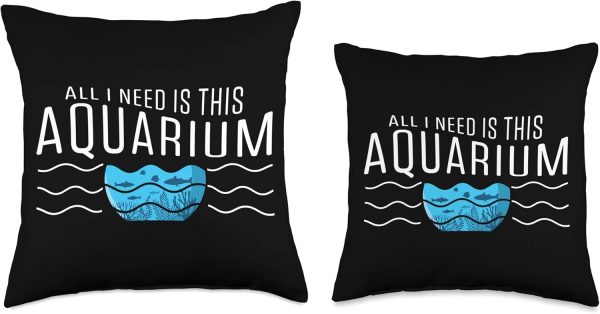 Aquarium Tank Aquaristics Fish Keeper Keeping Throw Pillow, 16x16, Multicolor - Image 3