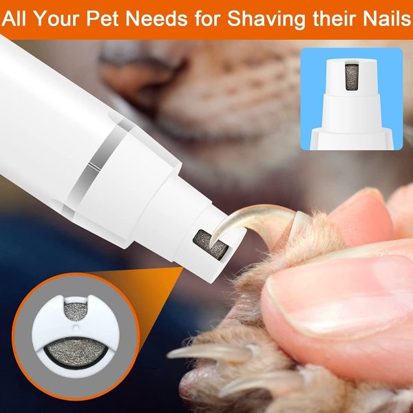 Dog Clippers Grooming Kit Hair Clipper-Low Noise Paw Trimmer- Rechargeable - Cordless Quiet Nail Grinder Shaver for Cats and Other Pets - Image 4