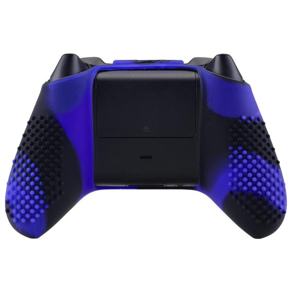 eXtremeRate PlayVital 3D Studded Edition Anti-Slip Silicone Cover Skin for Xbox Series X/S Controller, Soft Rubber Case Protector for Xbox Core Wireless Controller with Thumb Grip Caps - Blue & Black - Image 9