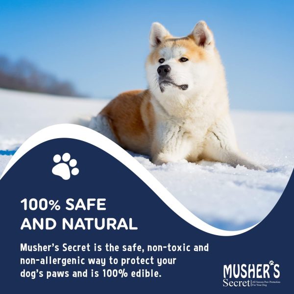 Musher's Secret Dog Paw Wax 60 g (2.1 oz) - Moisturizing Dog Paw Balm that Creates an Invisible Barrier That Protects and Heals Dry Cracked Paws - All-Natural with Vitamin E and Food-Grade Ingredients - Image 7