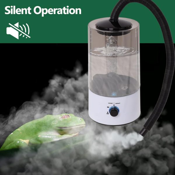 Reptile Humidifier Fogger, (4L) Fog Machine for Reptile Terrarium Tank, Pets Mister Adjustable Fog for Chameleon, Bearded Dragon, Amphibians Vivarium (4L Large Size) - Image 7