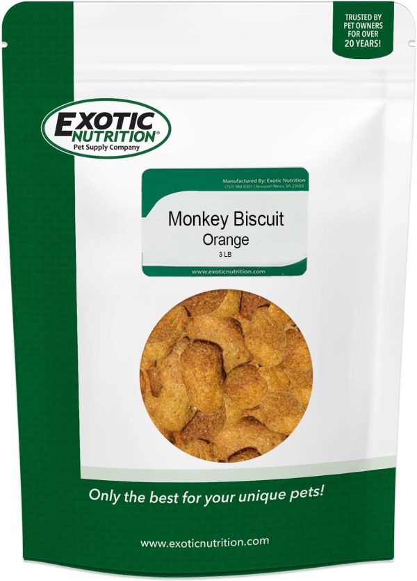 Monkey Biscuits (Standard, 3 lb.) - Healthy & Crunchy Biscuit Treat for Prairie Dogs, Parrots, Squirrels, Sugar Gliders, Hamsters, Rats, Rodents, Amazons, Macaws, Cockatoos, Birds & Other Small Pets - Image 2