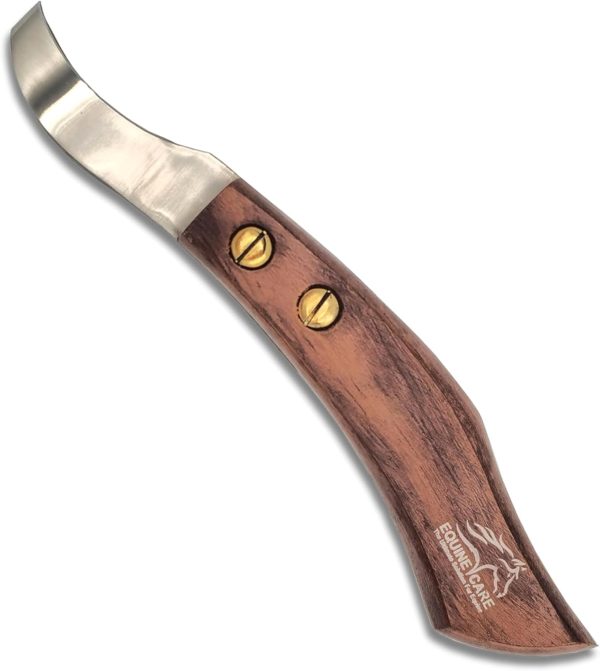 Double-Edged J2 Stainless Steel Hoof Trimming Loop Knife with Wooden Handle - Versatile Farrier Tool for Horse & Cow Hoof Care, Ideal for Farriers & Horse Owners. - Image 3