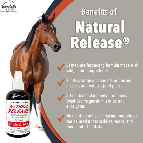 Natural Release Muscle Spray Treatment - Horse Liniment for Sore Muscles, Joint Pain, Tendon & Inflammation Relief - Easy to Use, Fast Acting, Alcohol & Menthol Free (8 oz) - Image 3