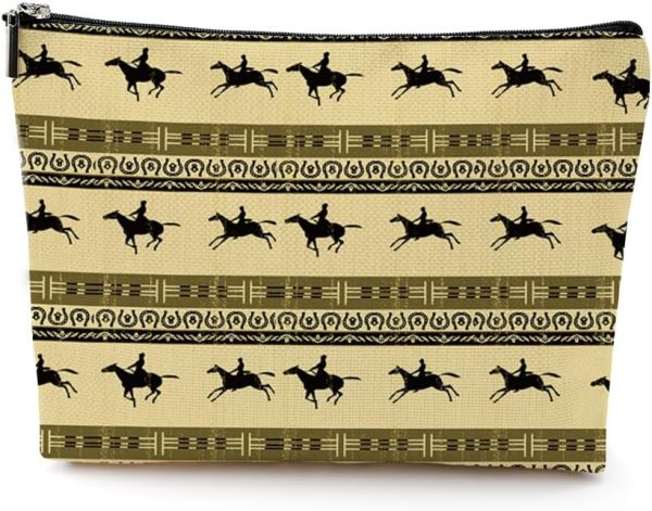 Retro Cowgirl Makeup Bag Western Gifts Horse Gifts for Girls Western Supplies Accessories Cosmetic Bag for Women Horse Lovers Sister Mom Best Friends Graduation Mothers Day Christmas Birthday Gifts