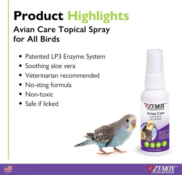 Zymox Avian Care Topical Spray for All Birds, 2 oz. – Soothes Irritated Skin & Supports Healthy Plumage for All Birds, Fowl & Poultry - Image 4