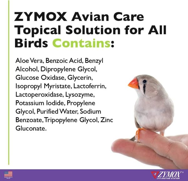 Zymox Avian Care Topical Spray for All Birds, 2 oz. – Soothes Irritated Skin & Supports Healthy Plumage for All Birds, Fowl & Poultry - Image 3