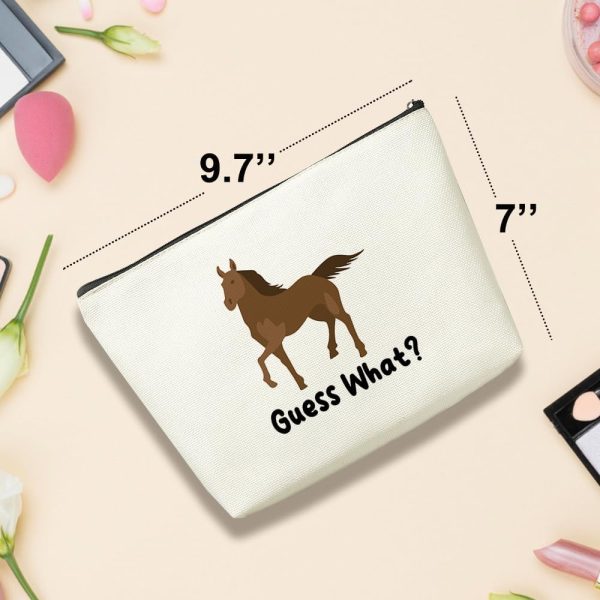 Funny Horse Makeup Bag Horse Gifts for Girls Horse Gifts for Women Horse Supplies Accessories Cute Cosmetic Bag for Women Girls Horse Lovers Sister Best Friends Graduation Mothers Day Birthday Gifts - Image 4