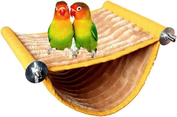 Bird Hut Nest House Hanging Hammock Bed Toy for Pet Parrot Parakeet Cockatiel Conure Cockatoo African Grey Amazon Lovebird Finch Canary Budgie Hamster Rat Gerbils Chinchilla Cage Swing