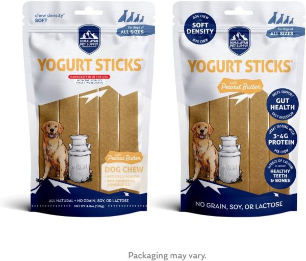 Yogurt Sticks, Prebiotic & Probiotics, Protein Rich - Lactose Free - Gluten Free - Corn Free - Grain Free, USA Made, for All Breeds, 5 pieces of Droolicious Yogurt Sticks, Peanut Butter Flavor - Image 7