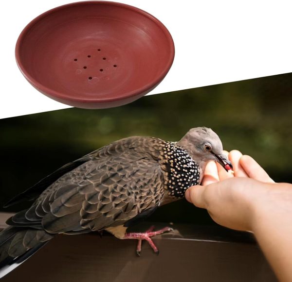 Bird Breeding Nest, Pigeon Hatching Bowl, Pigeon Quail Dove Nesting Bowl Pet Cage Supplies, Red - Image 3