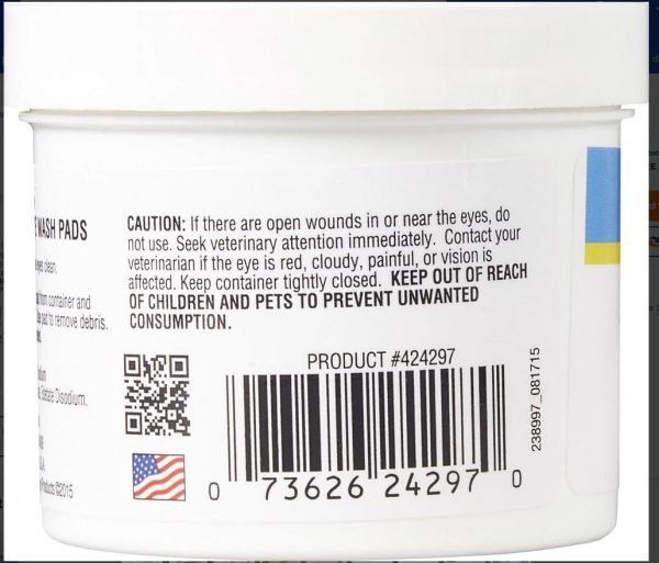 Miracle Care Eye Wash Pads - 90 count; Eye Care for Dogs and Cats, Soft Pet Wipes for Gently Cleaning Eyes, Sterile Cat and Dog Wipes Formulated to Remove Eye Debris - Image 3