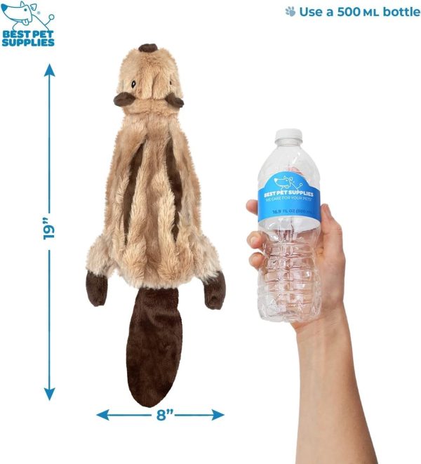 Best Pet Supplies 2-in-1 Stuffless Squeaky Dog Toys with Soft, Durable Fabric for Small, Medium, and Large Pets, No Stuffing for Indoor Play, Holds a Plastic Bottle - 4 Figures, Medium - Image 8