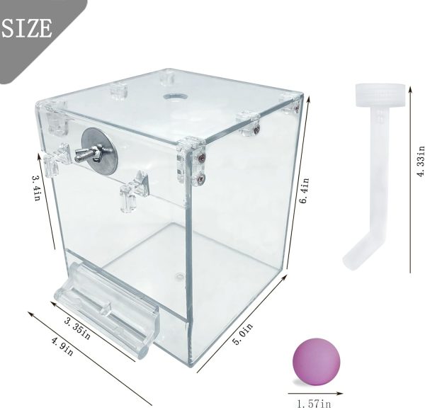 PINVNBY Bird Bath Box,Parrot No-Leakage Bathtub for Cage Hanging Tube Shower Box Cage Accessory with Water Injector and Balls Toys for Small Pet Birds Canary Lovebirds Budgies(6 Pcs) - Image 3