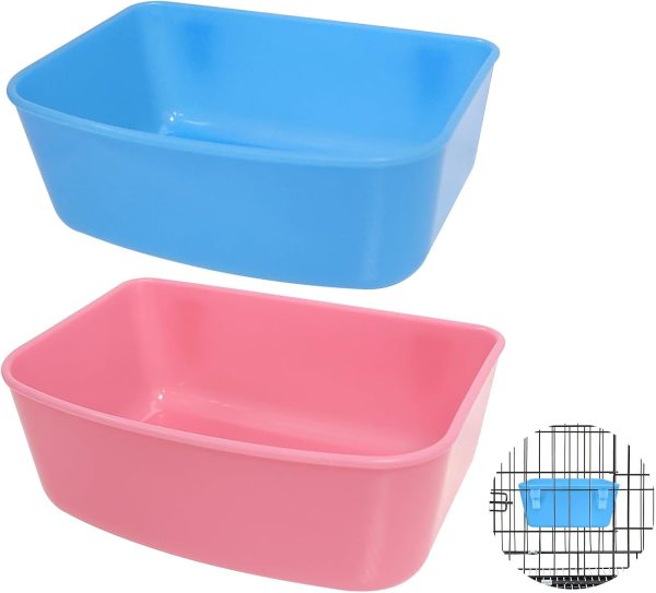 6 Pack Feeder (Blue, Pink), Hanging Feeder,Food and Water Container, Bath Water Bowl Universal for Birds Hamsters Mice Rats Rabbit Guinea Pig Small Pets - Image 7