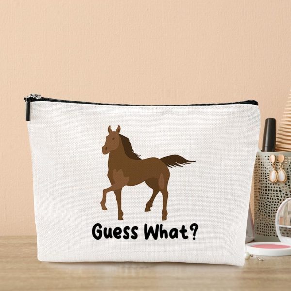 Funny Horse Makeup Bag Horse Gifts for Girls Horse Gifts for Women Horse Supplies Accessories Cute Cosmetic Bag for Women Girls Horse Lovers Sister Best Friends Graduation Mothers Day Birthday Gifts - Image 5