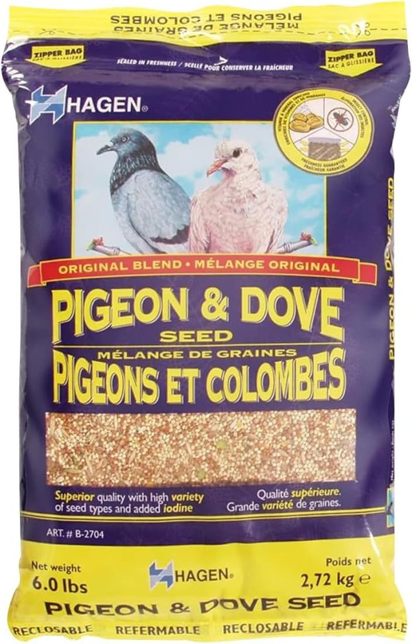 Hagen Pigeon & Dove Seed, Nutritionally Complete Bird Food, original version, 6 Pound (Pack of 1) (B2704)