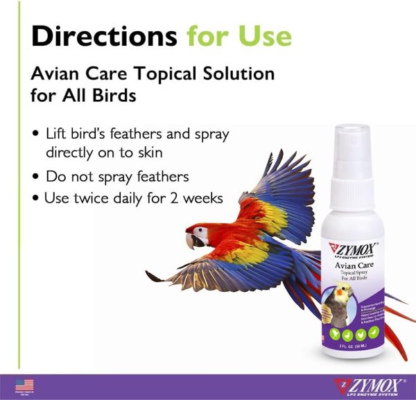 Zymox Avian Care Topical Spray for All Birds, 2 oz. – Soothes Irritated Skin & Supports Healthy Plumage for All Birds, Fowl & Poultry - Image 5