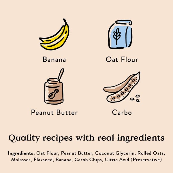 Bocce's Bakery PB Banana Chip Recipe Treats for Dogs, Wheat-Free Everyday Dog Treats, Real Ingredients, Baked in The USA, All-Natural Soft & Chewy Cookies, Peanut Butter, Bananas, & Carob, 6 oz - Image 2